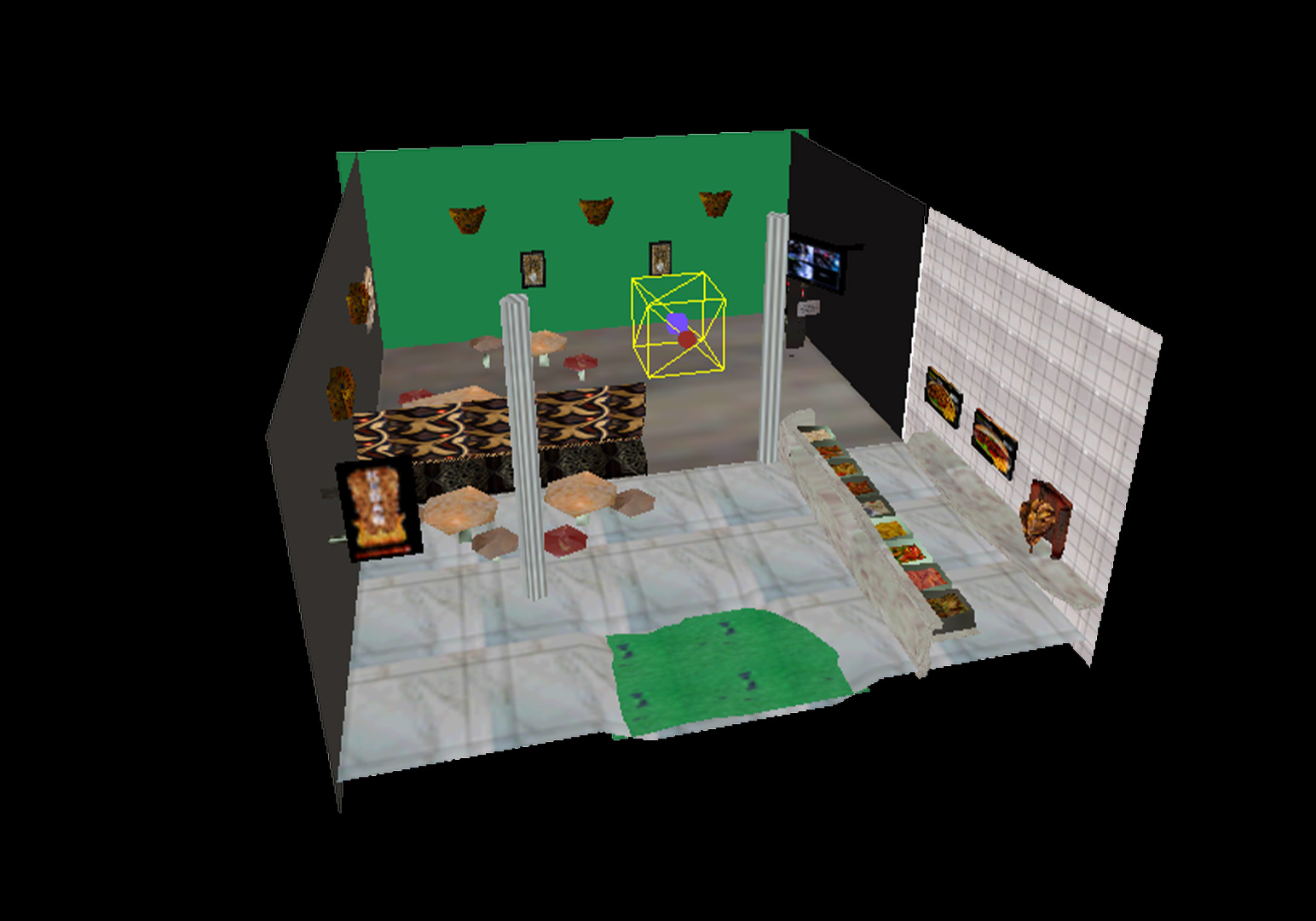 Plan 3D de lu kebab virtuel