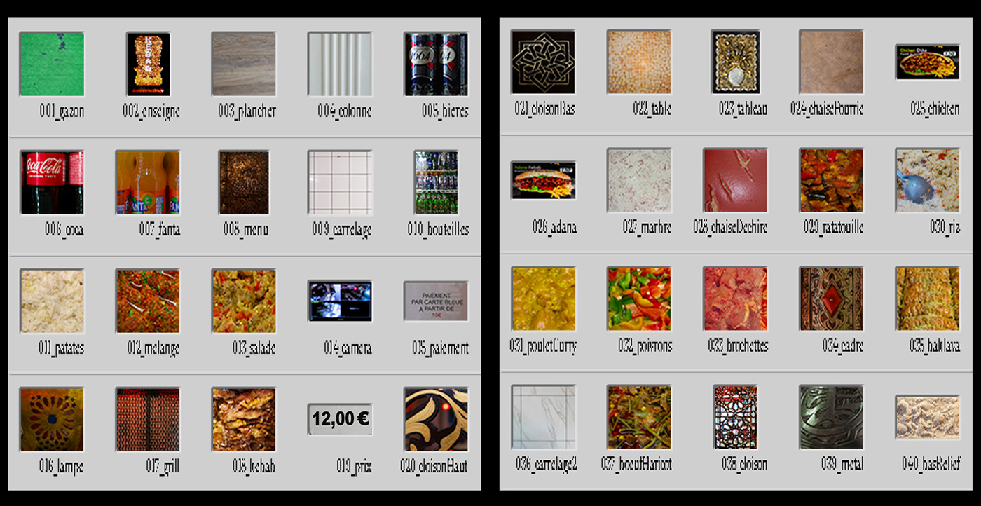 Série de textures de kebab au format 64 bits